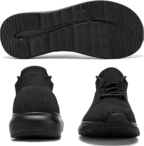 Men's Wide Toe Box Lace-Up Running Shoes - Extra Wide Width Breathable Sneakers for Gym, Hiking & Plantar Fasciitis